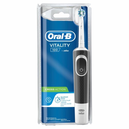 Oral-B D100 Vitality Cross Action Şarjlı Diş Fırçası - Siyah - Thumbnail