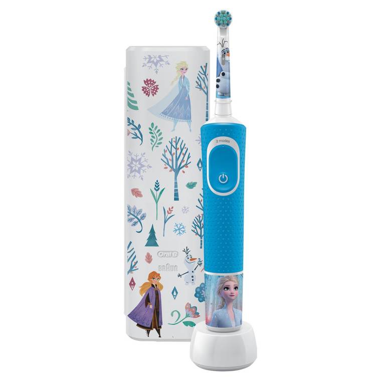 Oral-B D100 Vitality Frozen Özel Seri Çocuklar İçin Ekstra Yumuşak Şarj Edilebilir Diş Fırçası + Seyahat Kabı  - 2