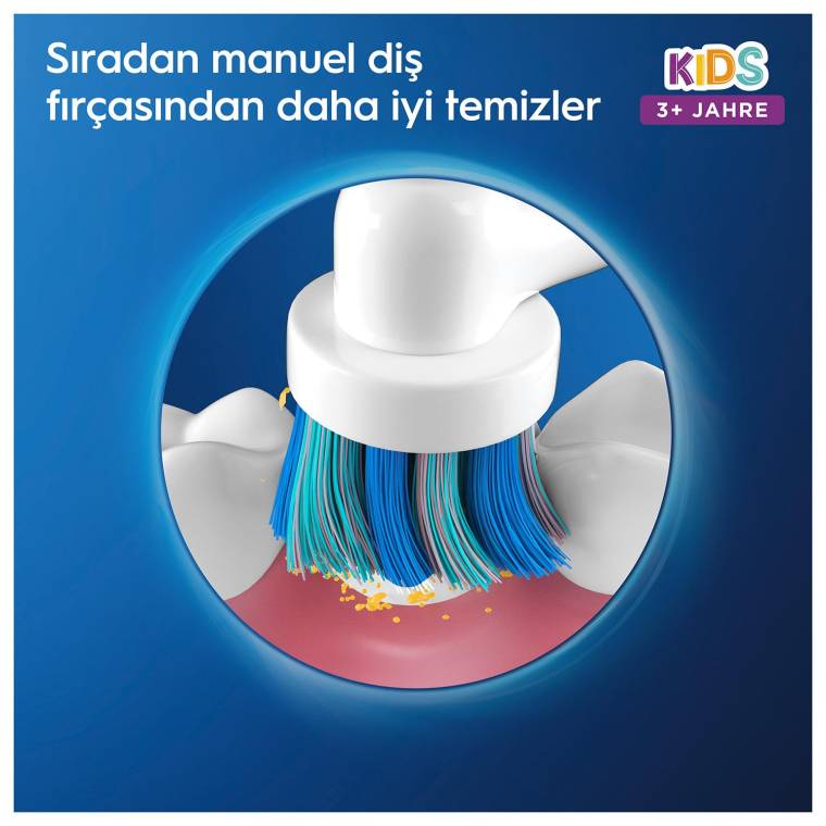 Oral-B D100 Vitality Frozen Özel Seri Çocuklar İçin Ekstra Yumuşak Şarj Edilebilir Diş Fırçası + Seyahat Kabı  - 4