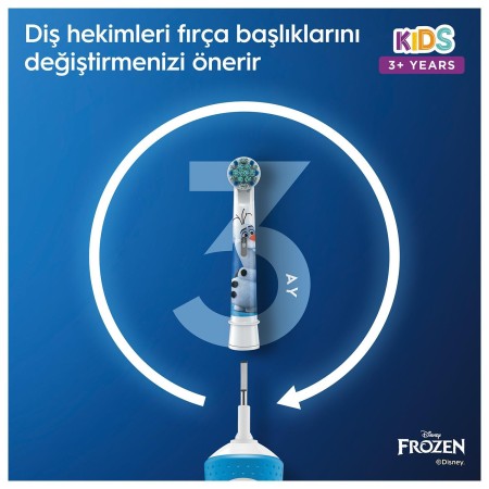 Oral-B D100 Vitality Frozen Özel Seri Çocuklar İçin Şarj Edilebilir Diş Fırçası - Thumbnail