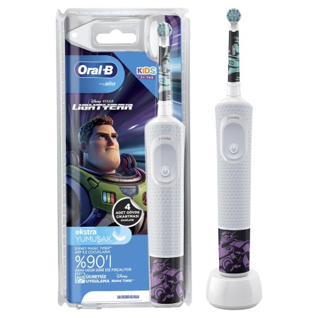 Oral-B - Oral-B D100 Vitality Lightyear Özel Seri Çocuklar İçin Ekstra Yumuşak Şarj Edilebilir Diş Fırçası