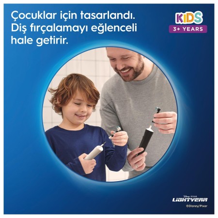 Oral-B D100 Vitality Lightyear Özel Seri Çocuklar İçin Ekstra Yumuşak Şarj Edilebilir Diş Fırçası - Thumbnail