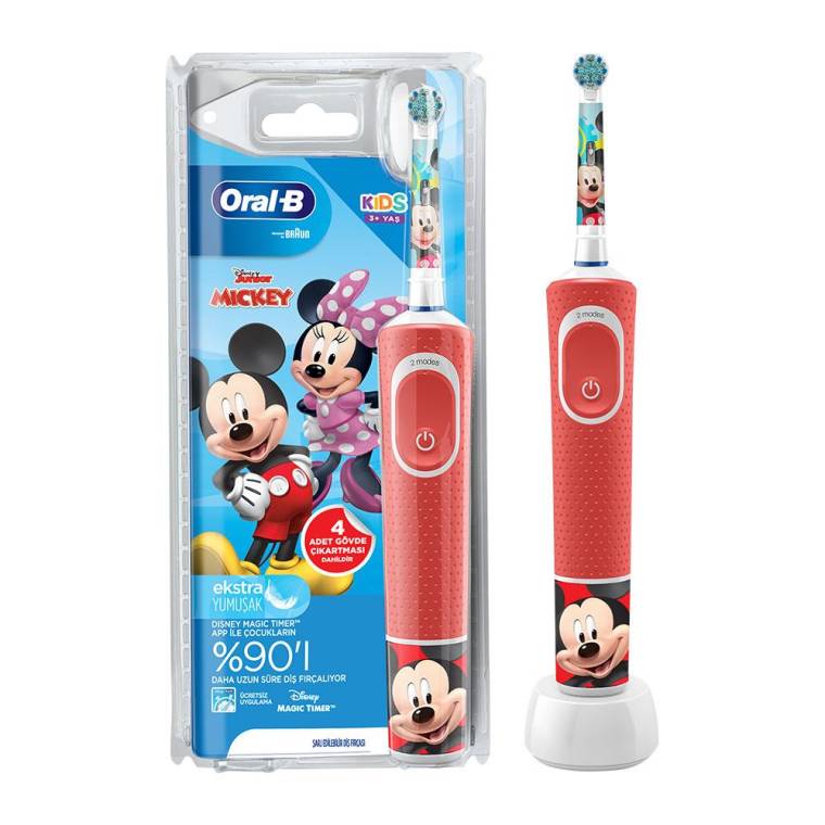 Oral-B D100 Vitality Mickey & Friends Özel Seri Çocuklar İçin Şarj Edilebilir Diş Fırçası - 1
