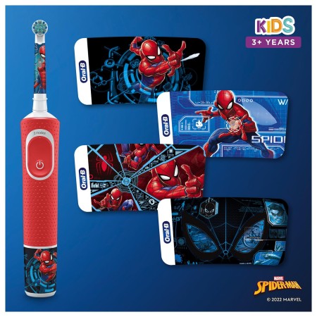 Oral-B D100 Vitality Spiderman Özel Seri Çocuklar İçin Ekstra Yumuşak Şarj Edilebilir Diş Fırçası + Seyahat Kabı - Thumbnail