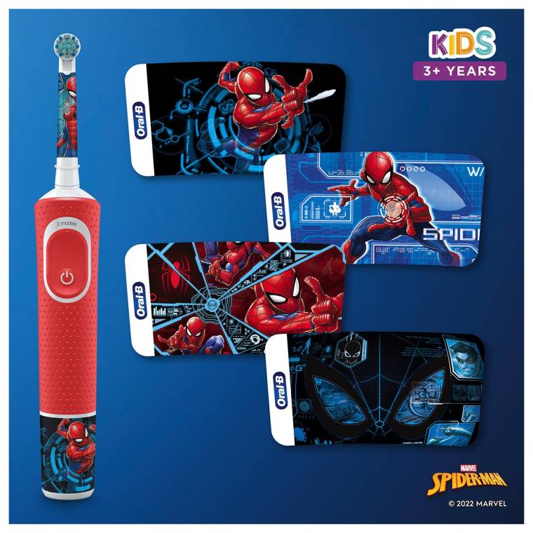 Oral-B D100 Vitality Spiderman Özel Seri Çocuklar İçin Ekstra Yumuşak Şarj Edilebilir Diş Fırçası + Seyahat Kabı  - 8