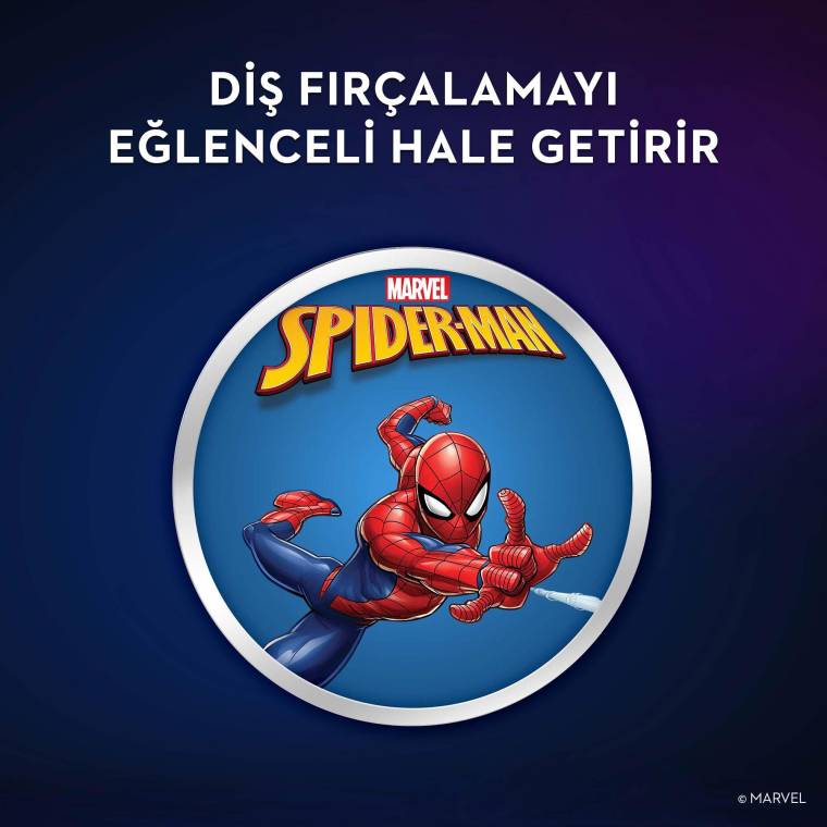 Oral-B D100 Vitality Spiderman Özel Seri Çocuklar İçin Şarj Edilebilir Diş Fırçası - 5
