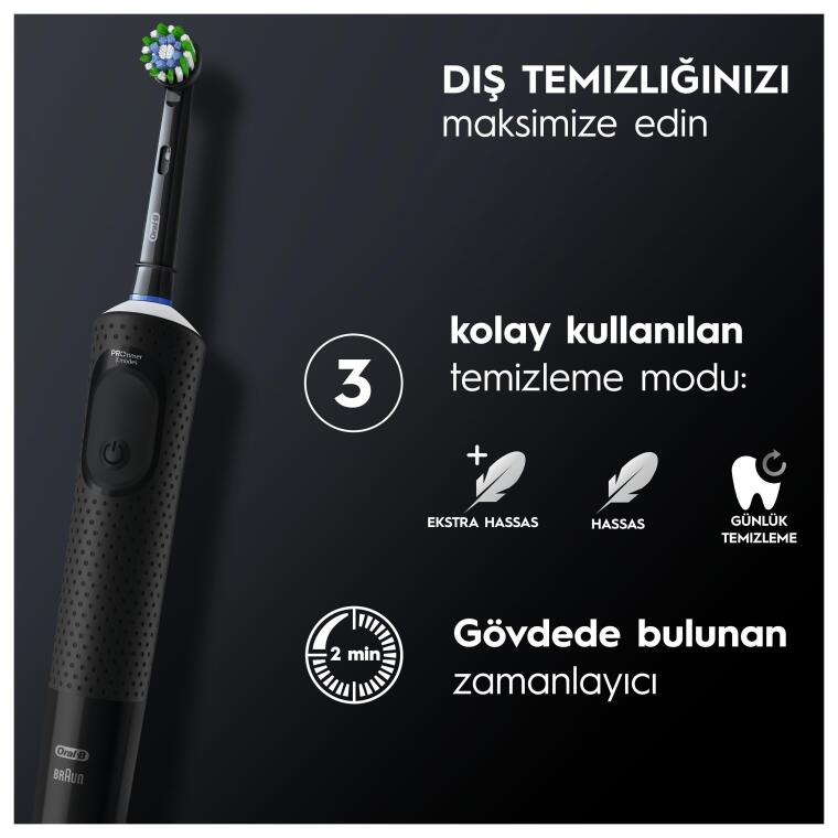 Oral-B D103 Clean Vitality Pro Cross Action Şarjlı Diş Fırçası - 5