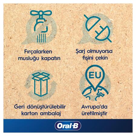 Oral-B D103 Vitality Pro Cross Action Şarjlı Diş Fırçası 2'li Avantaj Paketi - Siyah / Lila - 7
