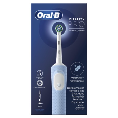 Oral-B D103 Vitality Pro Cross Action Şarjlı Diş Fırçası - Mavi - 8