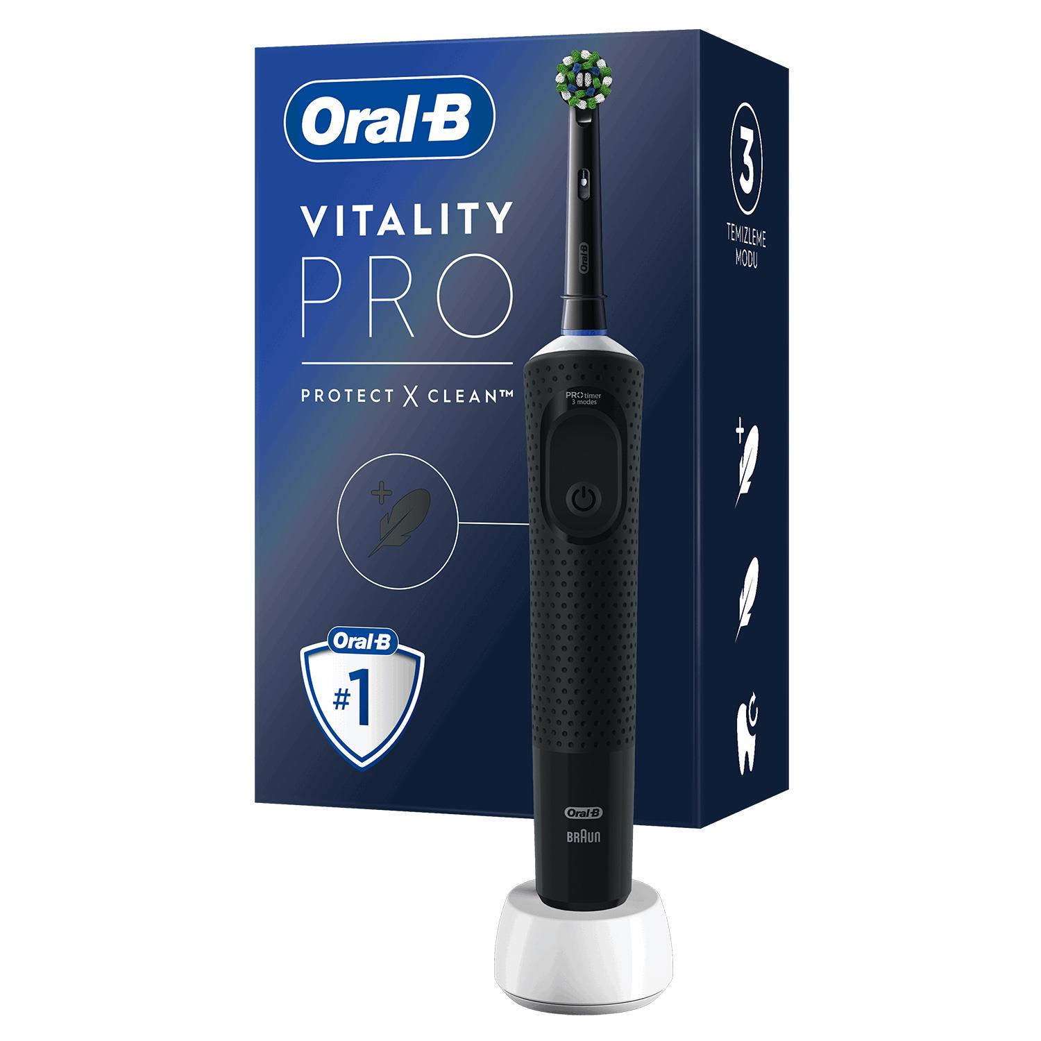 Oral-B D103 Vitality Pro Cross Action Şarjlı Diş Fırçası - Siyah