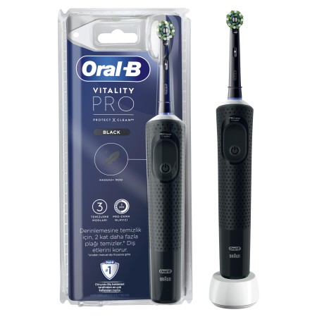 Oral-B D103 Vitality Pro Protect x Clean Şarjlı Diş Fırçası - Siyah