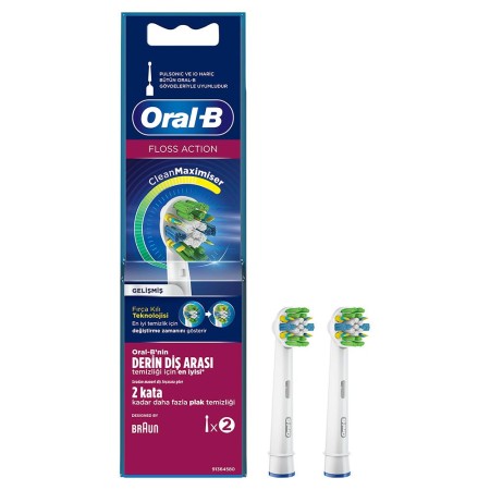 Oral-B - Oral-B Floss Action 2'li Diş Fırçası Yedek Başlığı EB25