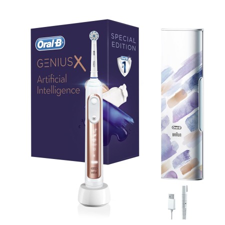 Oral-B Genius X AI Art of Brushing Rose Gold Şarj Edilebilir Diş Fırçası + Seyahat Kabı - 3