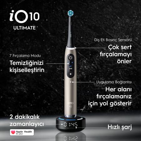 Oral-B iO 10 Şarjlı Diş Fırçası - Gold - 3