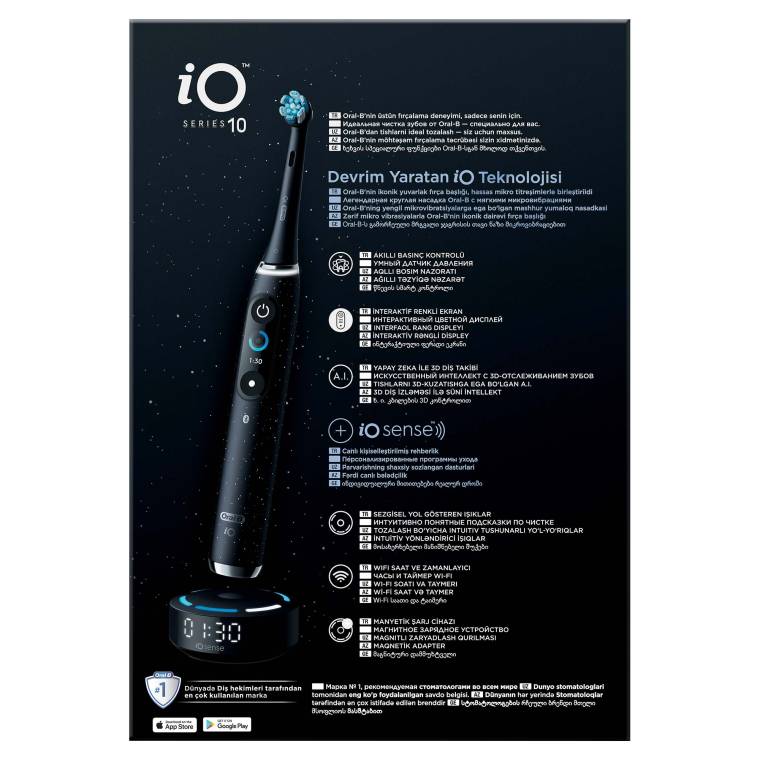 Oral-B iO 10 Şarjlı Diş Fırçası - Kozmik Siyah - 10