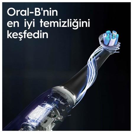 Oral-B iO10 Stardust White Şarjlı/Elektrikli Diş Fırçası, 1 Fırça Başlığı, Hızlı Manyetik Şarj Cihazı, Uzun Ömürlü Pil, Şarj Eden Seyahat Kabı - 5