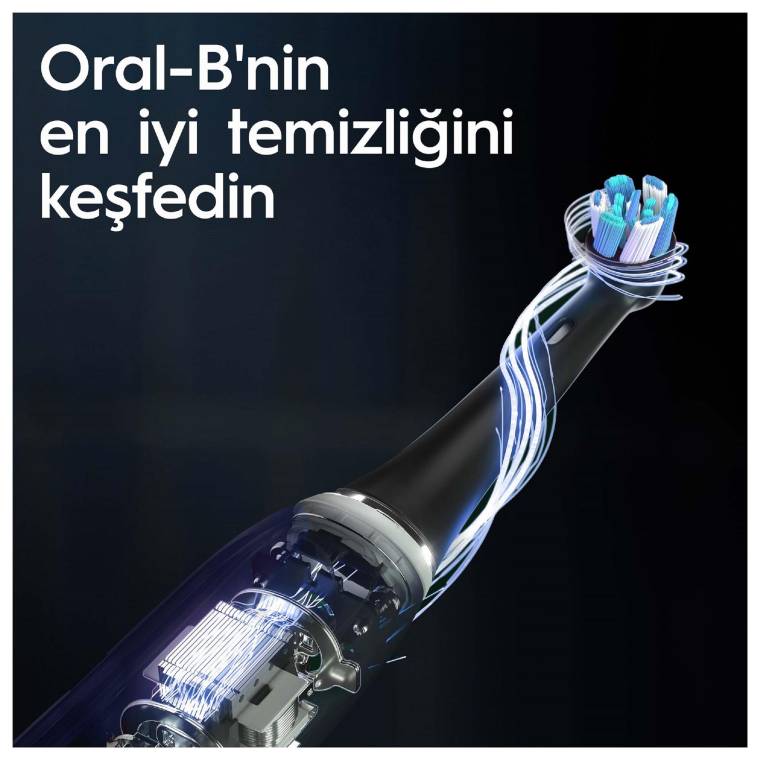 Oral-B iO10 Stardust White Şarjlı/Elektrikli Diş Fırçası, 1 Fırça Başlığı, Hızlı Manyetik Şarj Cihazı, Uzun Ömürlü Pil, Şarj Eden Seyahat Kabı - 5