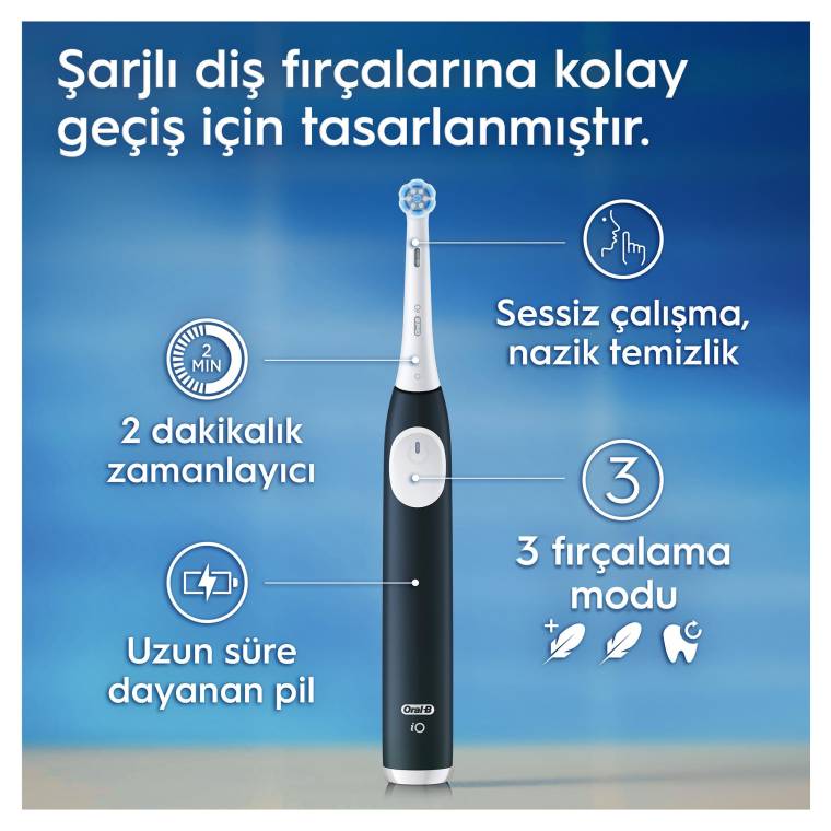 Oral-B iO 2 Şarjlı Diş Fırçası Seti 2'li - Siyah / Yeşil - 5