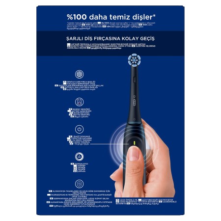 Oral-B iO 2 Şarjlı Diş Fırçası Seti 2'li - Siyah / Yeşil - 9