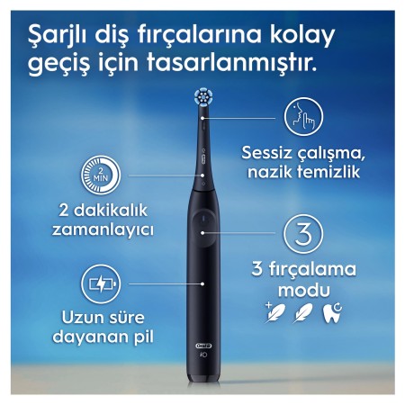 Oral-B iO 2 Şarjlı Diş Fırçası - Siyah - 7