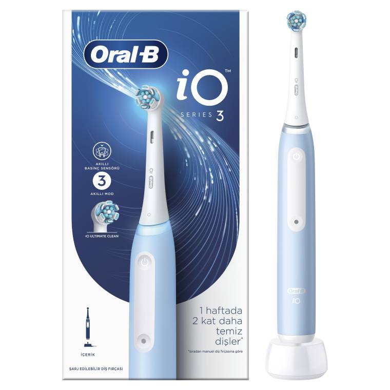 Oral-B iO 3 Şarjlı Diş Fırçası - Mavi - 3