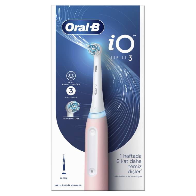 Oral-B iO 3 Şarjlı Diş Fırçası - Pembe - 9