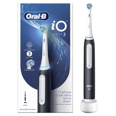 Oral-B iO 3 Şarjlı Diş Fırçası - Siyah - Thumbnail