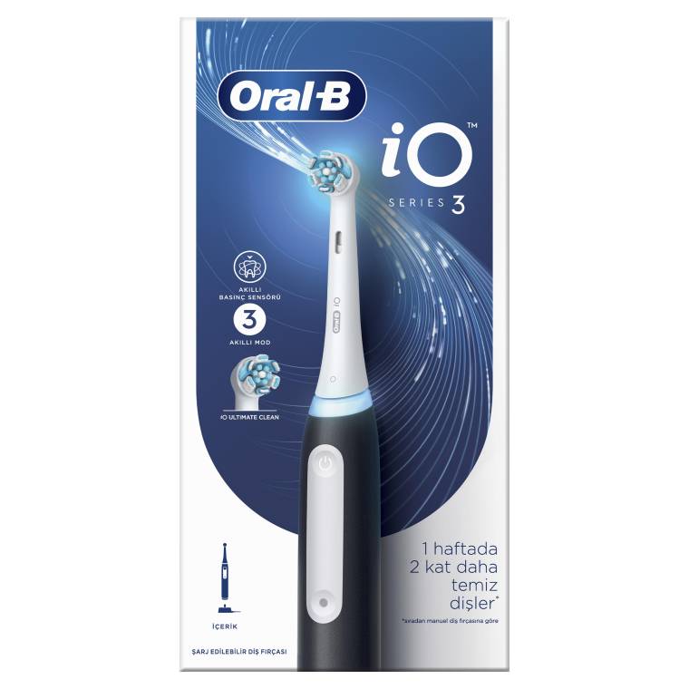 Oral-B iO 3 Şarjlı Diş Fırçası - Siyah - 10