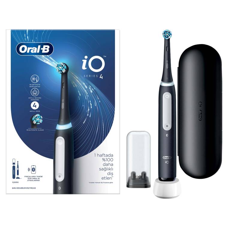 Oral-B iO 4 Şarjlı Diş Fırçası - Mat Siyah - 3