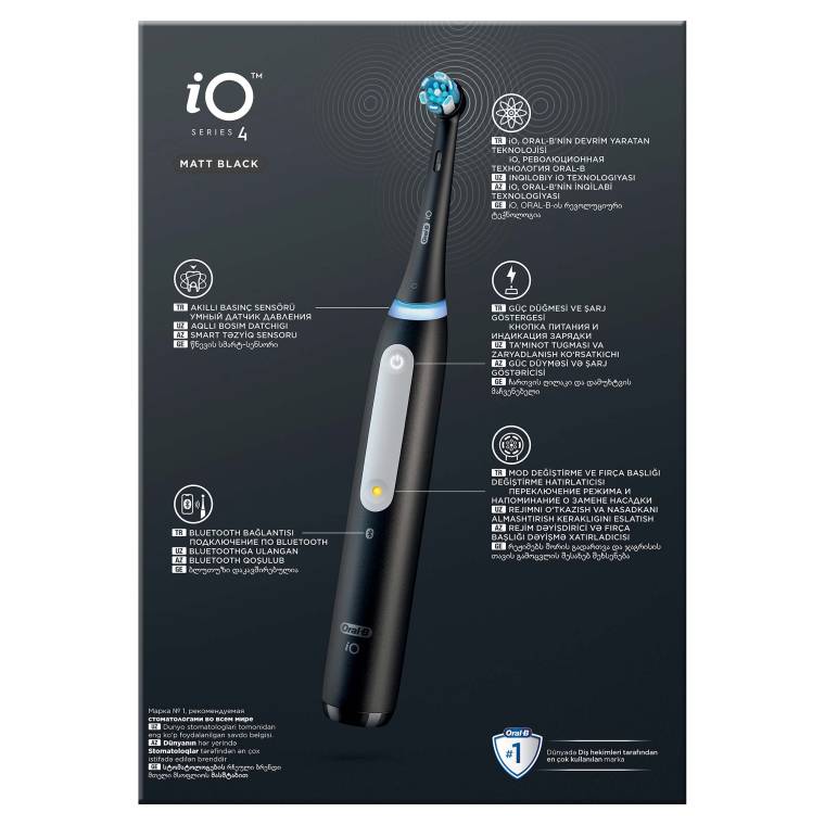 Oral-B iO 4 Şarjlı Diş Fırçası - Mat Siyah - 10