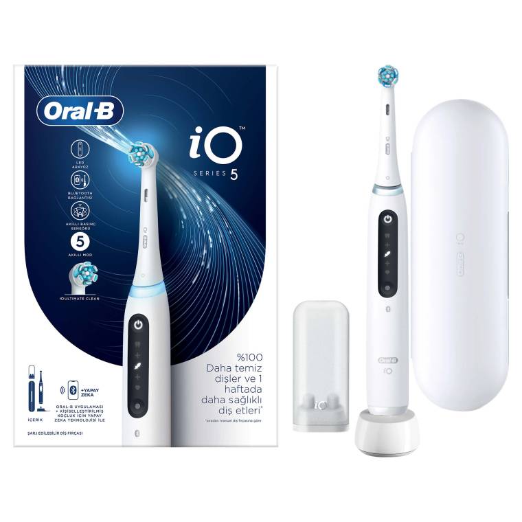 Oral-B iO 5 Şarjlı Diş Fırçası - Beyaz - 3