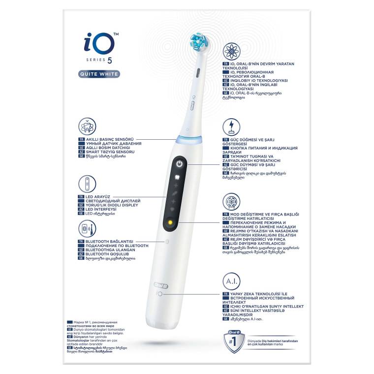 Oral-B iO 5 Şarjlı Diş Fırçası - Beyaz - 10