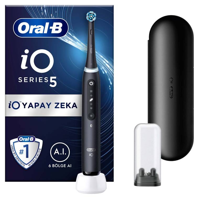 Oral-B iO 5 Şarjlı Diş Fırçası - Mat Siyah - 1