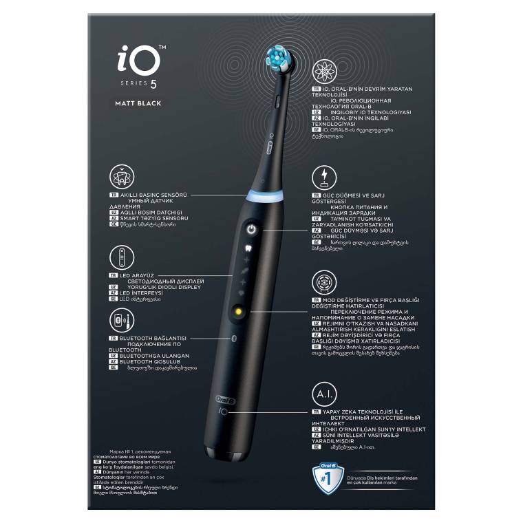 Oral-B iO 5 Şarjlı Diş Fırçası - Mat Siyah - 11