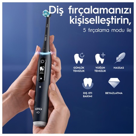 Oral-B iO 6 Smile Şarjlı Diş Fırçası - Siyah - 7