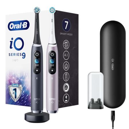Oral-B iO 9 Şarjlı Diş Fırçası Seti 2'li - Siyah/Pembe