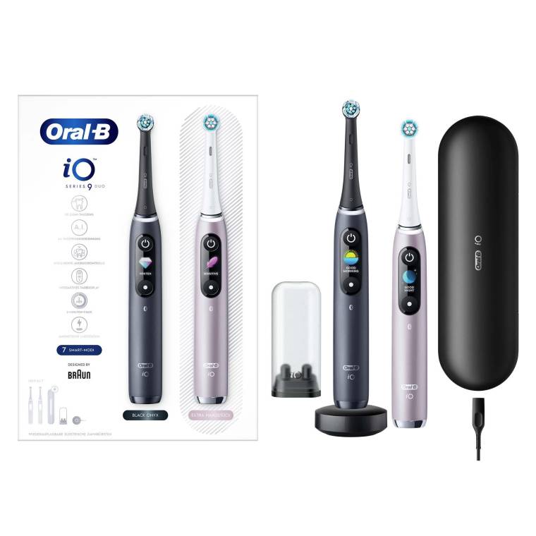 Oral-B iO 9 Şarjlı Diş Fırçası Seti 2'li - Siyah/Pembe - 2