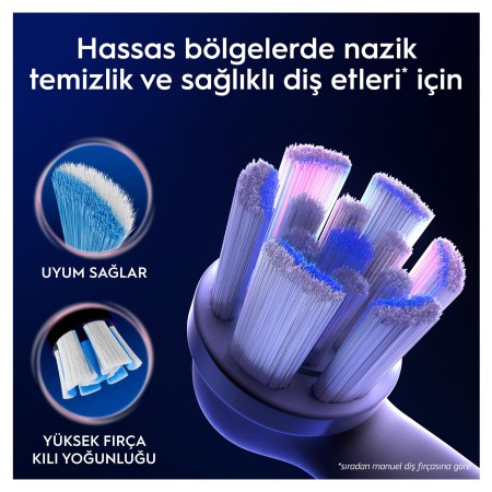 Oral-B iO Gentle Care Beyaz Diş Fırçası Yedek Başlığı 4 Adet - 6