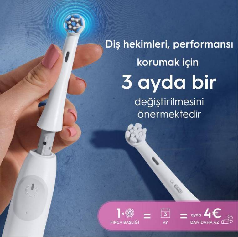 Oral-B iO Gentle Care Beyaz Diş Fırçası Yedek Başlığı 4 Adet - 8