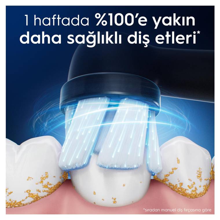 Oral-B iO Gentle Care Siyah Diş Fırçası Yedek Başlığı 4 Adet - 7