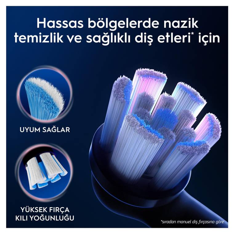 Oral-B iO Gentle Care Siyah Diş Fırçası Yedek Başlığı 4 Adet - 8
