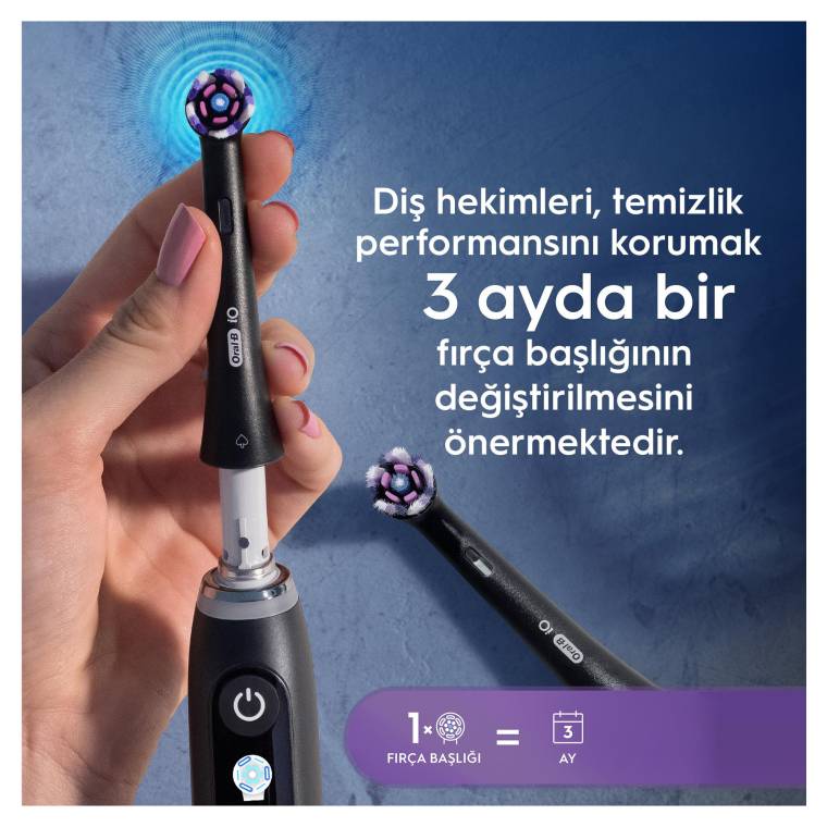 Oral-B iO Radiant White Beyaz Diş Fırçası Yedek Başlığı 4 Adet - 10