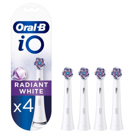 Oral-B - Oral-B iO Radiant White Beyaz Diş Fırçası Yedek Başlığı 4 Adet
