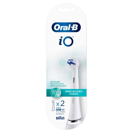 Oral-B iO Specialised Clean Beyaz Diş Fırçası Yedek Başlığı 2 Adet - Thumbnail