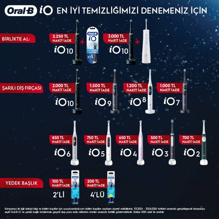 Oral-B iO Specialised Clean Beyaz Diş Fırçası Yedek Başlığı 2 Adet - 2