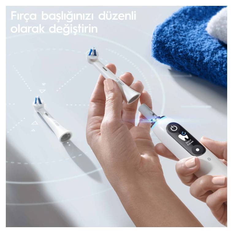 Oral-B iO Specialised Clean Beyaz Diş Fırçası Yedek Başlığı 2 Adet - 4