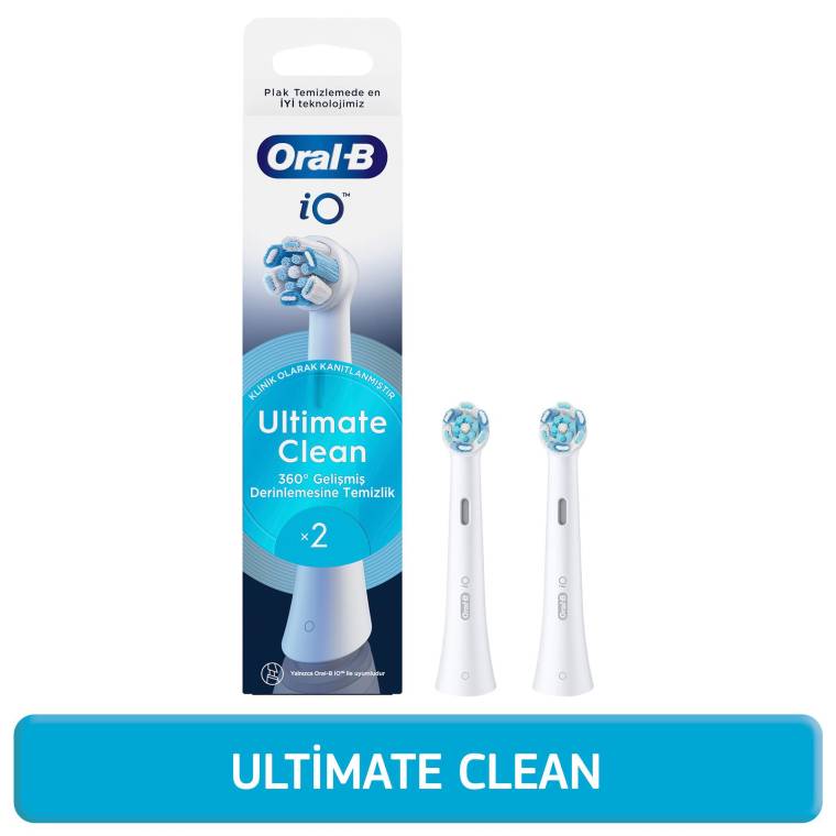 Oral-B iO Ultimate Clean Beyaz Diş Fırçası Yedek Başlığı 2 Adet - 1