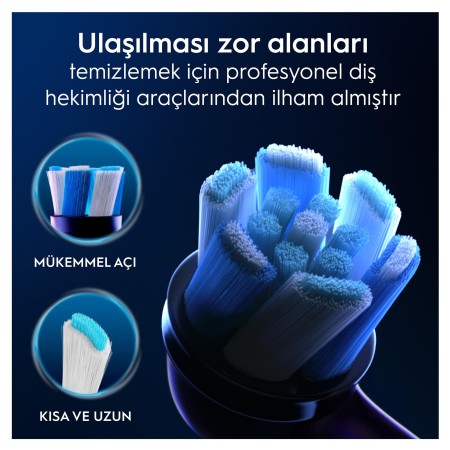Oral-B iO Ultimate Clean Siyah Diş Fırçası Yedek Başlığı 2 Adet - 8