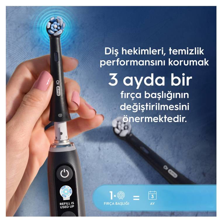 Oral-B iO Ultimate Clean Siyah Diş Fırçası Yedek Başlığı 2 Adet - 9
