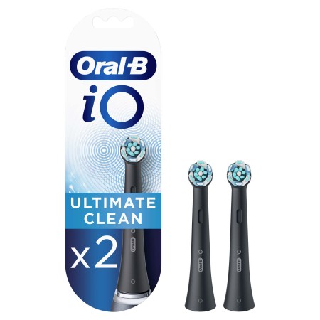 Oral-B - Oral-B iO Ultimate Clean Siyah Diş Fırçası Yedek Başlığı 2 Adet